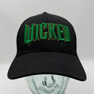 Universal Studios Wicked Embroidered Hat Baseball Cap Strapback Black & Green OS